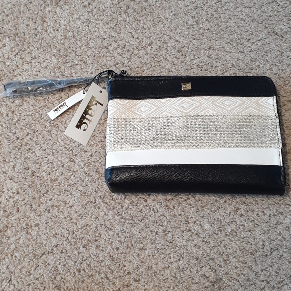NWT KATE LANDRY straw wristlet purse, $50